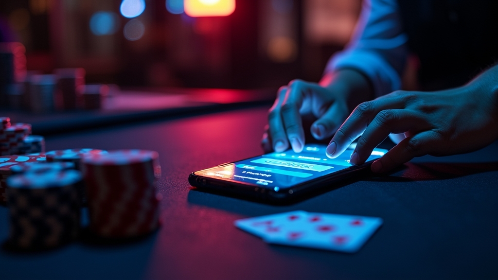 Usuario ingresando un código promocional en una pantalla de casino